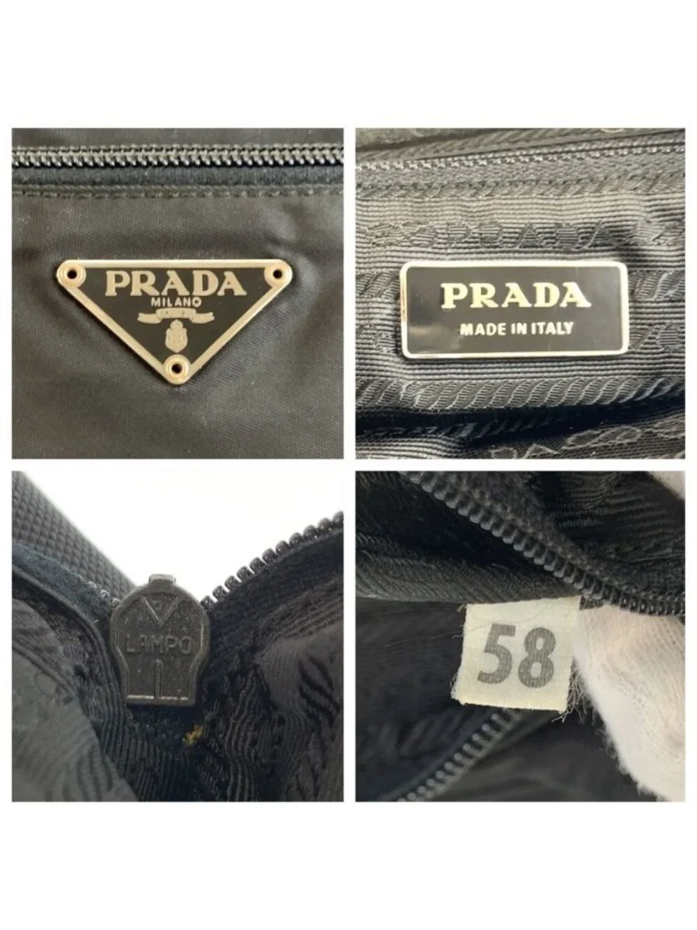 Prada Tessuto Black Nylon Shoulder Bag Pochette